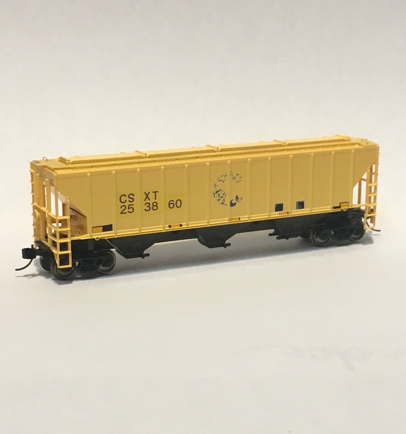 Trainworx 24424-04 Pullman Standard PS2CD 4427 cu. ft. High side covered hopper, CSXT- Chessie Re-Stencil