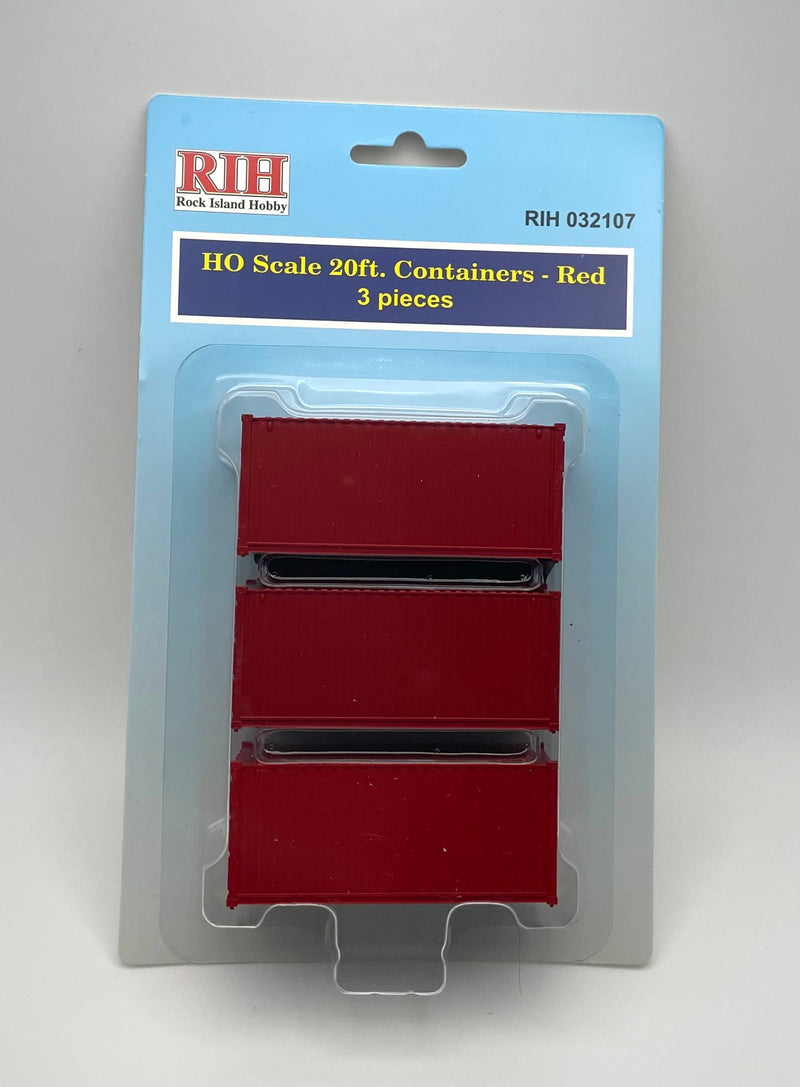 Rock Island Hobby HO 032107 20' Container, Red (3-Pack)