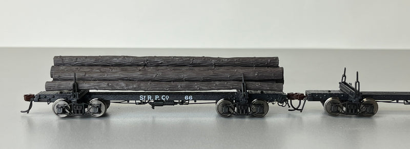 Rivarossi HR6632 2-unit set of log cars, "St. Regis Paper", No. 61 and 66, ep. III, HO