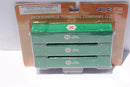 Jacksonville Terminal Company 537114 HUB GROUP with Top Logo 53' HIGH CUBE 8-55-8 (3-pack) Set # 2 corrugated containers with stackable Magnetic system. JTC # 537114, N Scale