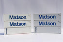 Jacksonville Terminal Company 405195 MATSON mixed scheme (6 Pack) - 40' High cube with magnets. JTC