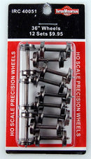Intermountain HO 40051 36" All Brass Insulated Wheels (12)