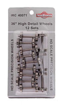 Intermountain HO 40071 36" Scale High Detail Brass Insulated Wheelsets (12-Pack)