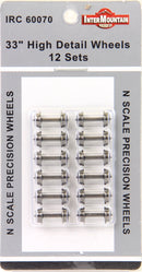 Intermountain N 60070 33" High Detail Brass Insulated Wheelsets (12-Pack)