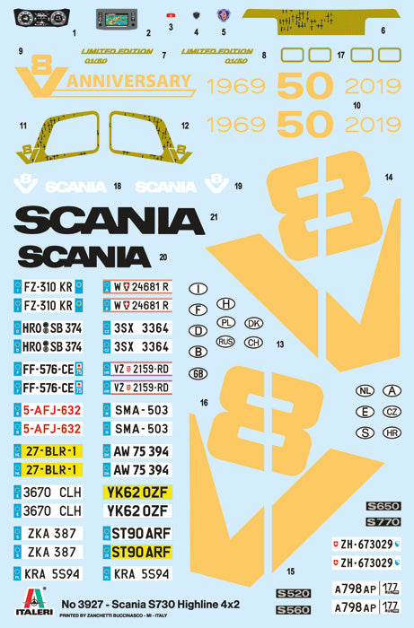 Italeri 3927 - SCALE 1 : 24 Scania S730 HIGHLINE 4x2