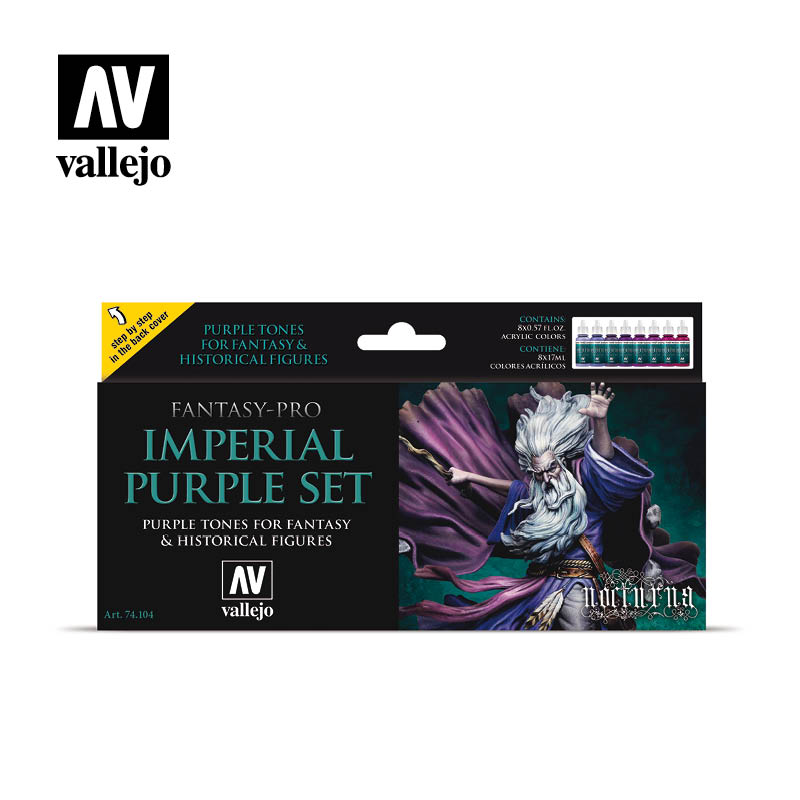 Vallejo Acrylic Paints 74104 Imperial Purple Paint Set (8-Pack)