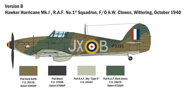 Italeri 2802 - SCALE 1 : 48 HURRICANE Mk.I