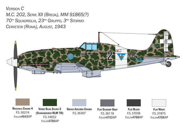 Italeri 2518 - SCALE 1 : 32 Macchi MC.202 Folgore