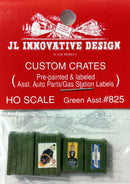 JL Innovative Design HO 825 Auto Parts Crates, Green (4)