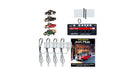 Woodland Scenics N JP5918 Work Vehicles, Just Plug Value Pack, 1 Each: Police Car, Work Truck, Green Pickup, Henry Hauler & Light Hub
