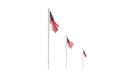 Woodland Scenics JP5925 Wall-Mount US Flag Poles, Just Plug Value Pack, 1 Large, 2 Medium, 1 Small & Light Hub