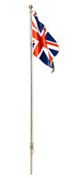 Woodland Scenics JP5959 Medium Union Jack Flag Pole with Spotlight