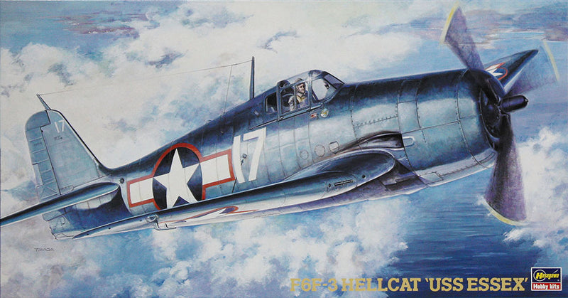 Hasegawa Models 9134 F6F-3 Hellcat “USS ESSEX” 1:48 SCALE MODEL KIT