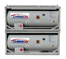 Jacksonville Terminal Company N 205210 20' Standard Tank Containers with Full Length 3/4 Width Walkway, Chemion (2)