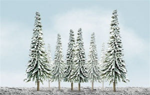 JTT Scenery Products HO 92007 (TR-2007) Econo-Snow Pine Trees 4" to 6" (24)