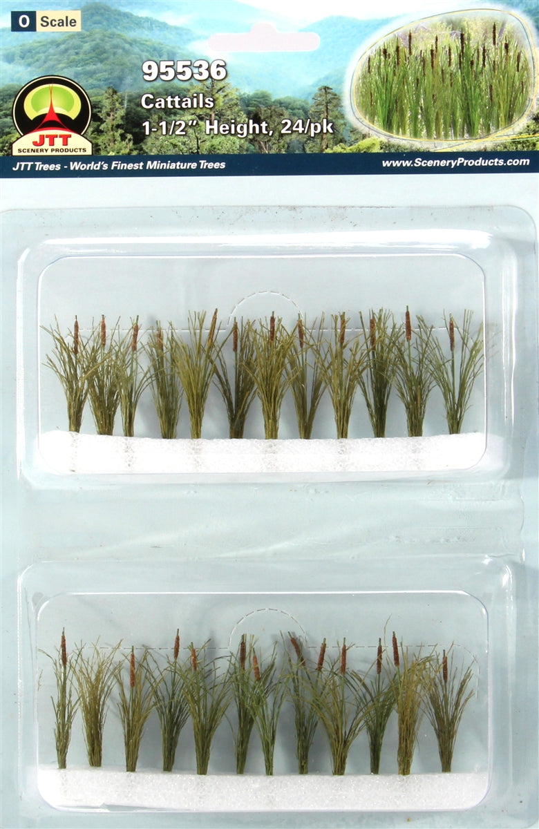 JTT Scenery Products O 95536 (BU-1036) Cattails 1-1/2" (24)