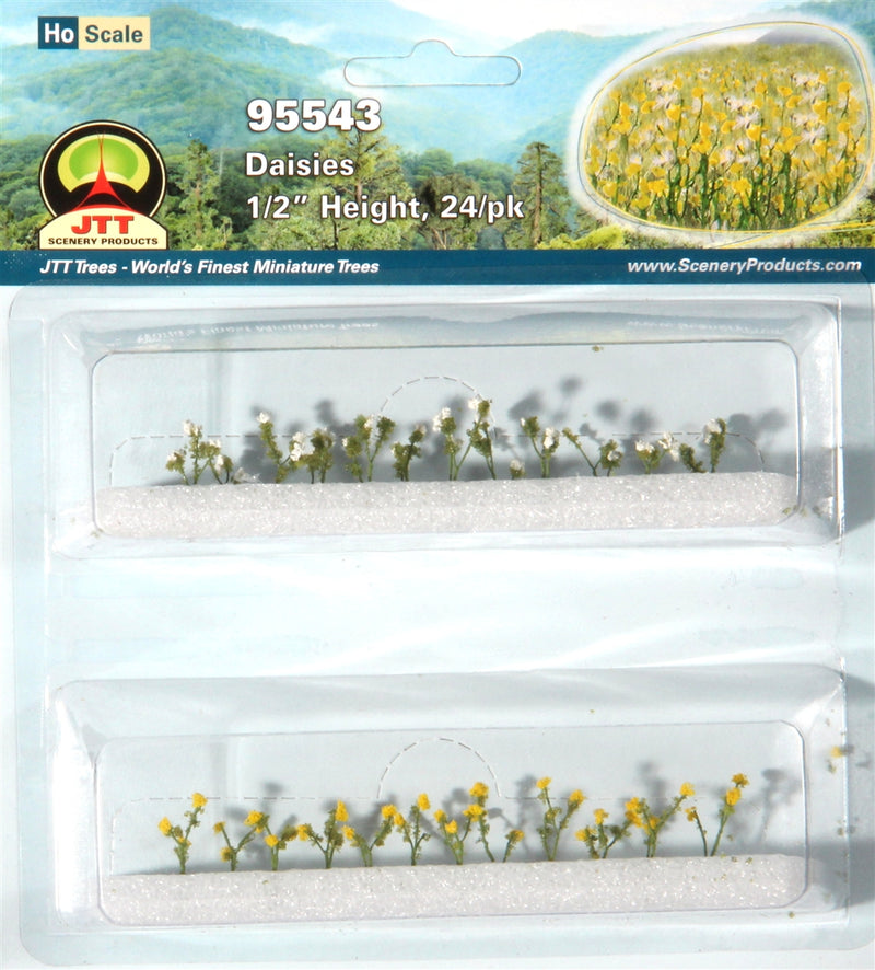 JTT Scenery Products HO 95543 (BU-1043) Daisies 1/2" (24)