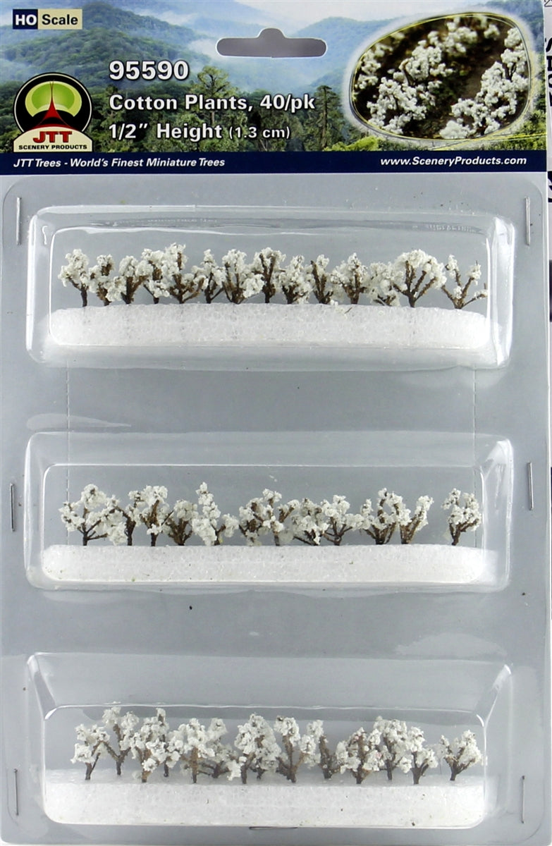 JTT Scenery Products HO 95590 Cotton Plants, 1/2" High (40)