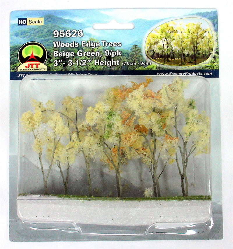 JTT Scenery Products HO 95626 Beige Green Woods Edge Trees, 3" to 3.5" (9)