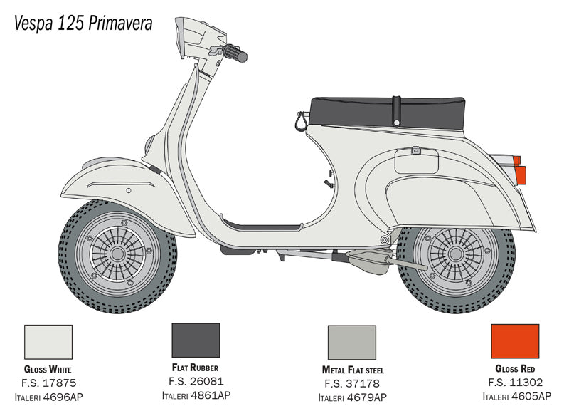 Italeri 4633 - SCALE 1 : 9 VESPA 125 PRIMAVERA