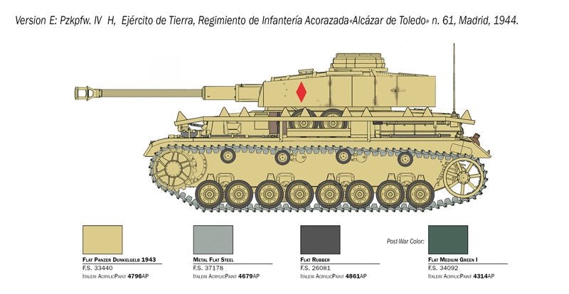 Italeri 6578 - SCALE 1 : 35 Pz. Kpfw. IV Ausf. H