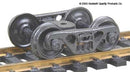 Kadee HO 555 A.S.F. 100-Ton Self-Centering Roller Bearing Trucks with 36" Smooth Back Wheels