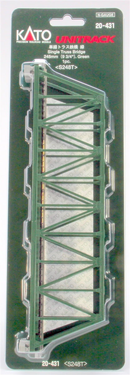 Kato N 20431 Unitrack 9-3/4" Truss Bridge, Green