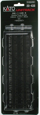 Kato N 20438 Unitrack 9-3/4" Double Track Truss Bridge, Black