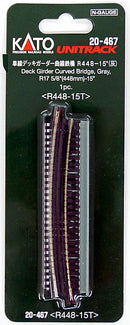 Kato N 20467 Unitrack Single Track Plate Girder Bridge, Gray Green