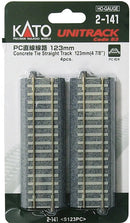 Kato HO 2141 Unitrack 123mm 4-7/8" Concrete Tie Straight Track (4)