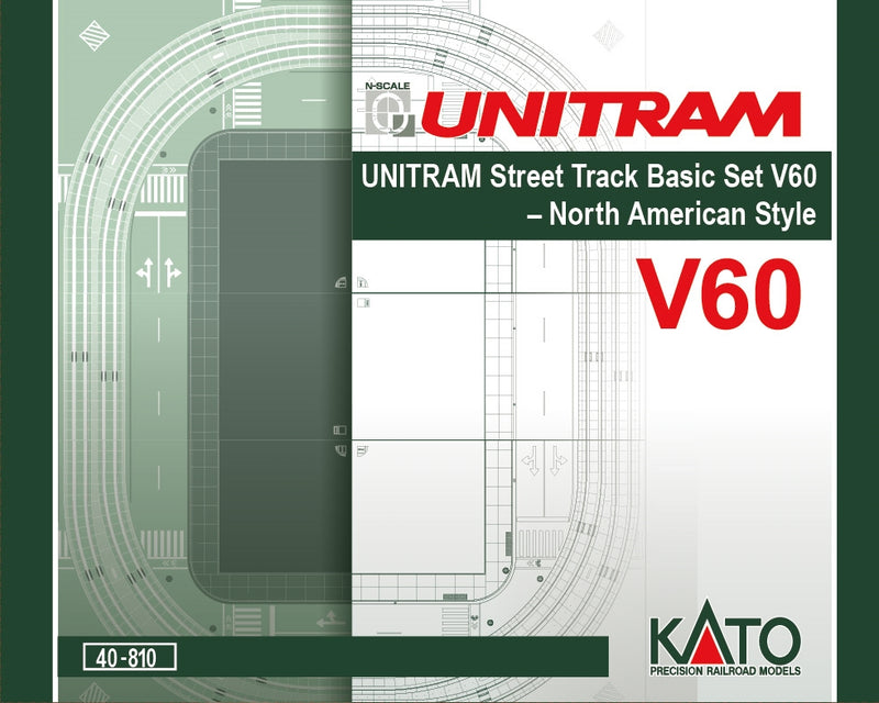 Kato N 40810 V60 Unitram Street Track Basic Set V60, North American Style