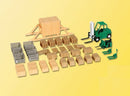 Kibri HO 38628 Transport Accessories Set (Crates, Boxes, Skids, Forklift)