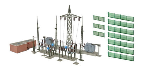 Kibri HO 39840 Baden-Baden Electrical Substation Kit with Lights