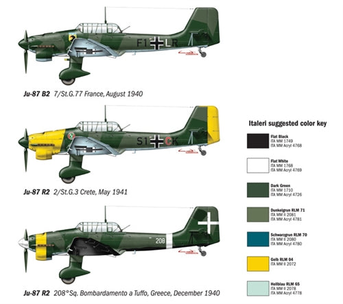 Italeri 1292 - SCALE 1 : 72 JU - 87 B2 STUKA