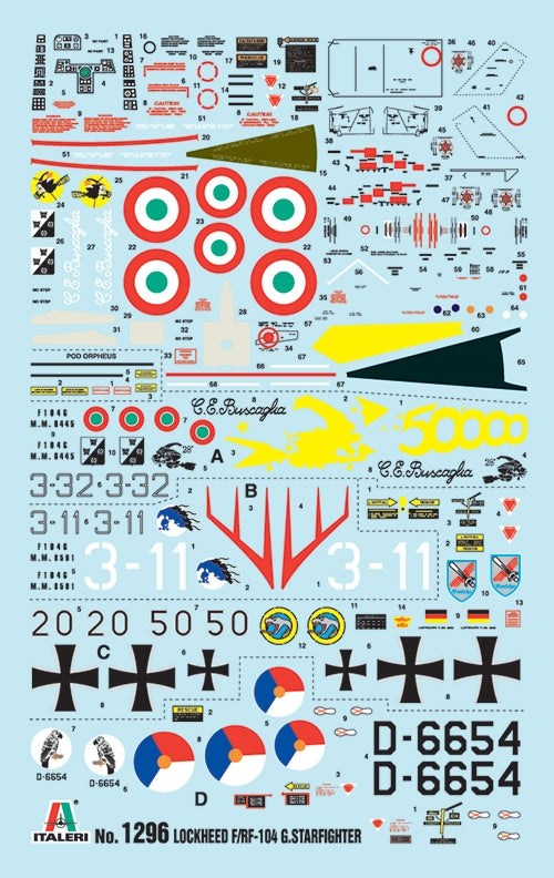 Italeri 1296 - SCALE 1 : 72 F - 104 G â€œRECCEâ€