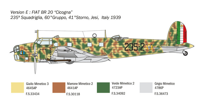 Italeri 1447 - SCALE 1 : 72 FIAT BR.20 Cicogna