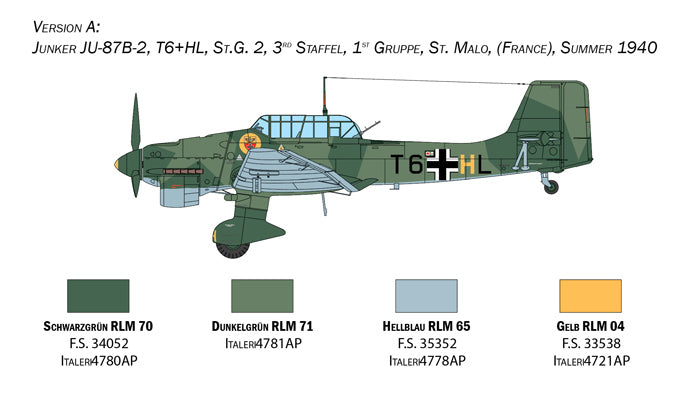 Italeri 2807 - SCALE 1 : 48 Junkers JU-87B Stuka