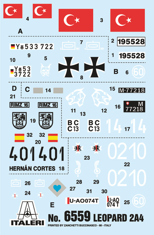 Italeri 6559 - SCALE 1 : 35 LEOPARD 2A4