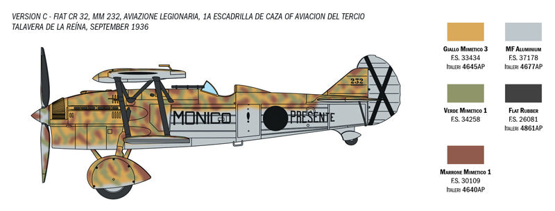 Italeri 1438 - SCALE 1 : 72 CR.32 Freccia