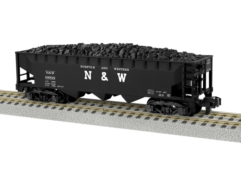 Lionel S 2219311 American Flyer 3-Bay Hopper, Norfolk and Western