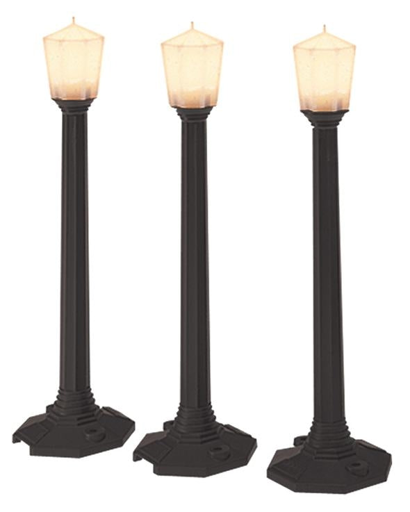 Lionel O 6-37174 Black Classic Street 3 Lamp Set