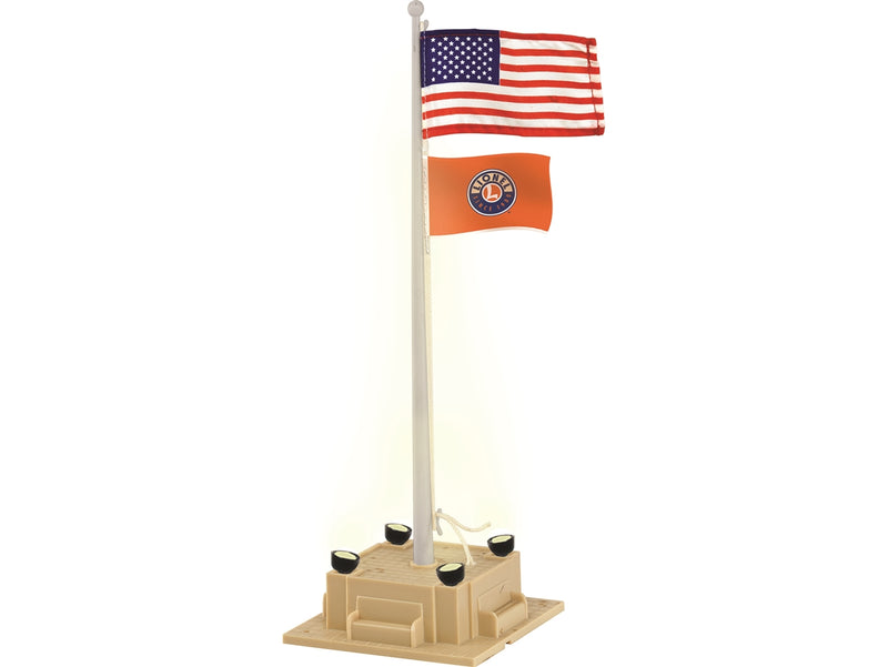 Lionel O 6-84307 Illuminated Flagpole with Flag, Lionel