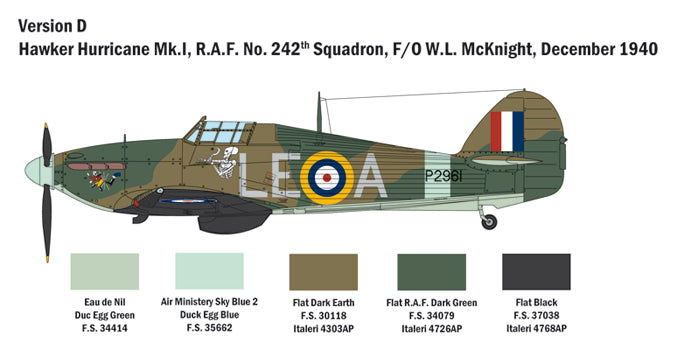 Italeri 2802 - SCALE 1 : 48 HURRICANE Mk.I