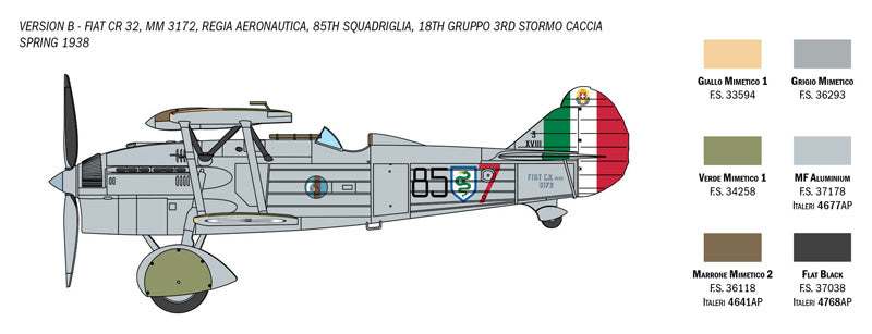 Italeri 1438 - SCALE 1 : 72 CR.32 Freccia