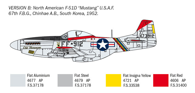 Italeri 1452 - SCALE 1 : 72 North American F-51D Mustang Korean War