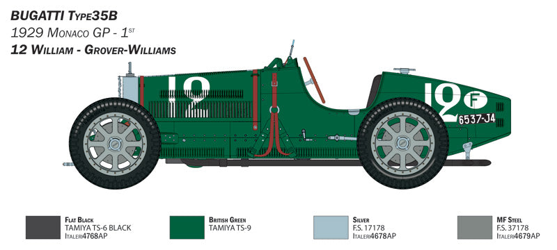 Italeri 4710 - SCALE 1 : 12 Bugatti Type 35B