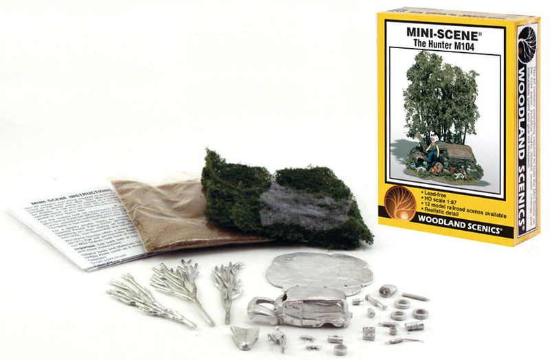 Woodland Scenics HO M104 The Hunter Mini-Scene Kit