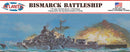 Atlantis Models M3008 Bismarck Battleship 1:618 Plastic Model Kit