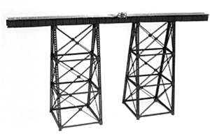 Micro Engineering HOn3 75-516 Tall Steel Viaduct Kit with 150' Standard Bridge and Code 55 Flex-Trak