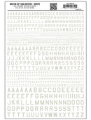 Woodland Scenics MG740 Dry Transfer Decals, 45 Degree USA Gothic (White)
